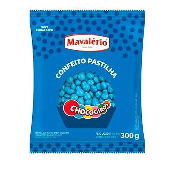 Confeito Chocogiros Azul 300g - Mavalério