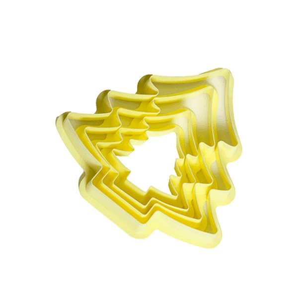 Kit Cortadores Brownie Árvore de Natal 4 Peças - Blue Star