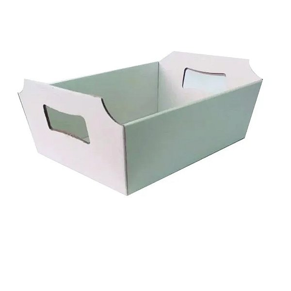 Cesto Micro Ondulado Branco M - Tom e Cor