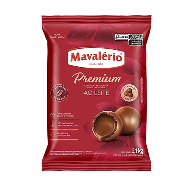 Cobertura Gotas Ao leite 2,1kg - Mavalério