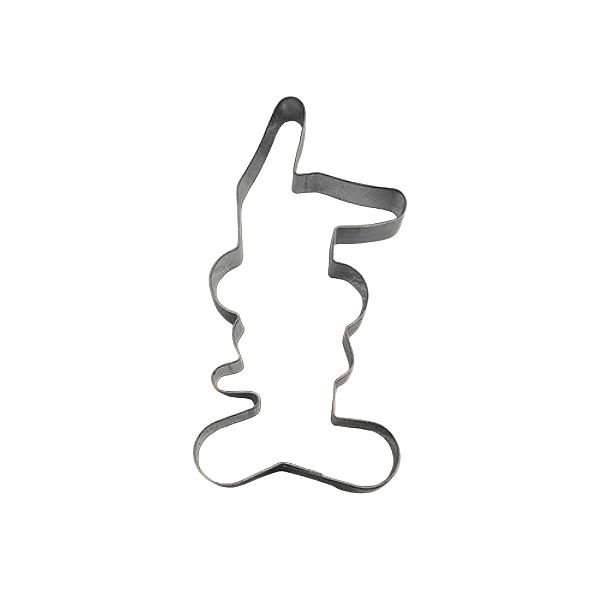 Cortador Coelho Tunes Orelha Caída Inox 7x3x2cm - Doupan