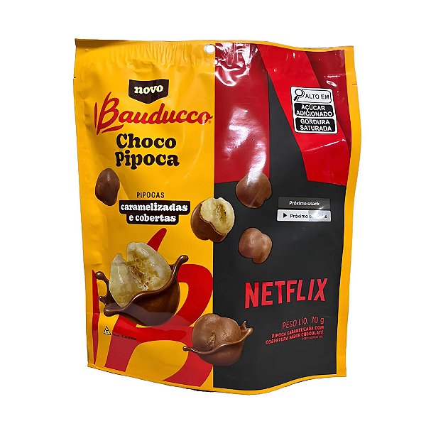 Pipoca Chocolate Netflix 70g - Bauducco