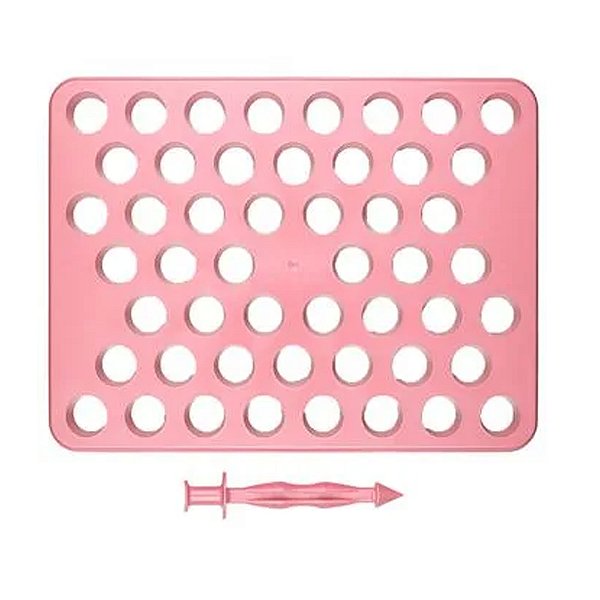 Placa Porcionadora com Empurrador 12g Rosa Bebê - Blue Star