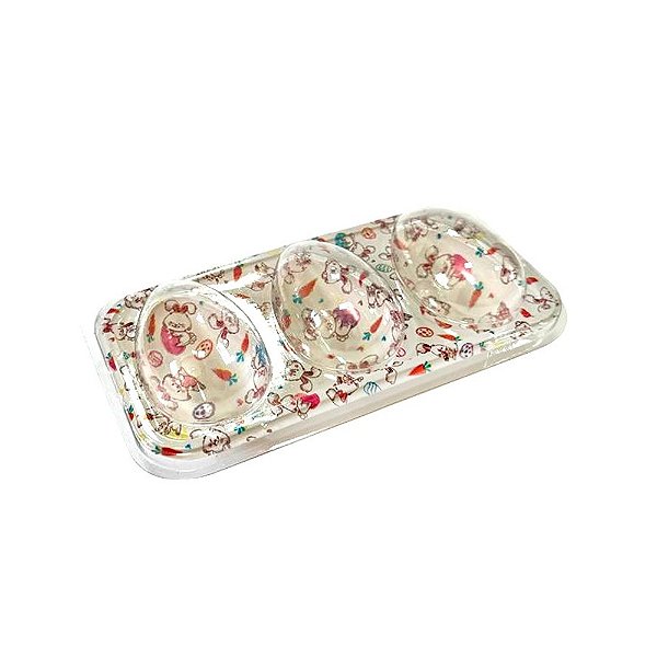 Bandeja para 3 Ovos 50g Coelhinhos 5un - Flip