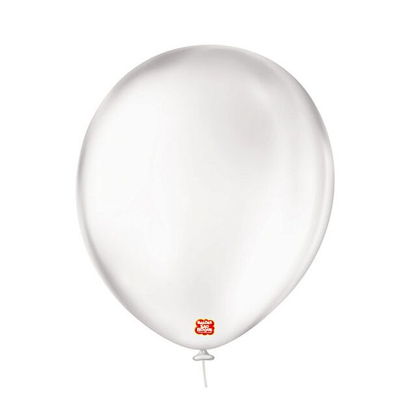 Balão 11 Liso Redondo Transparente 25un - São Roque