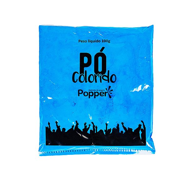 Pó Colorido Azul 100g - Popper