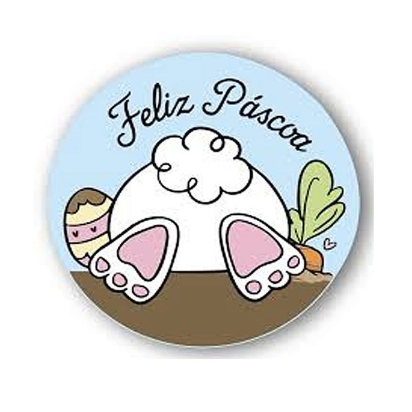 Etiqueta Feliz Páscoa Rabinho 30un - Stickr