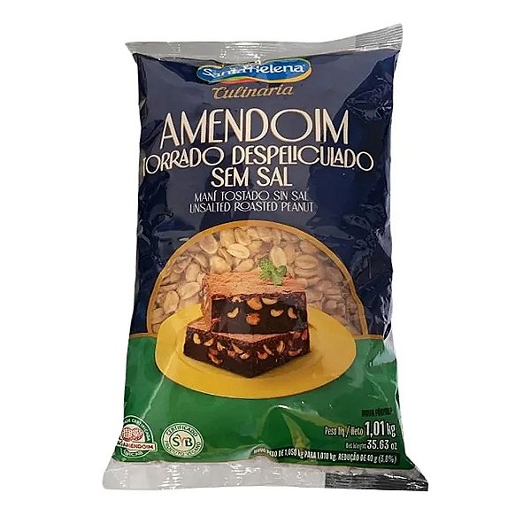 Amendoim Torrado Despeliculado Sem Sal 1,01kg - Santa Helena