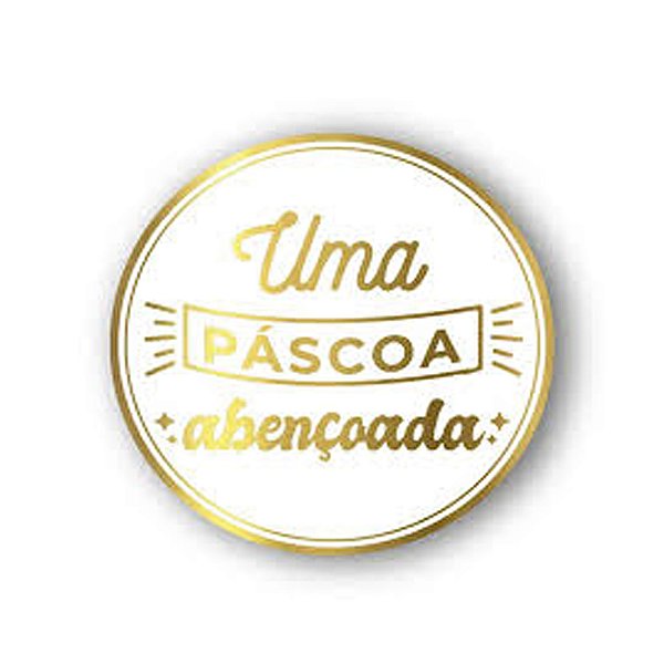 Etiqueta Adesiva Uma Páscoa Abençoada 50un - Stickr