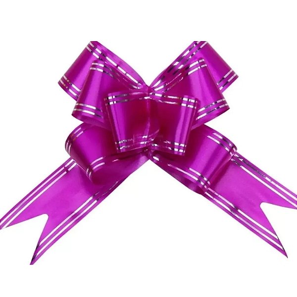 Laço Tradicional Médio Pink 10un - Hiper Embalagens