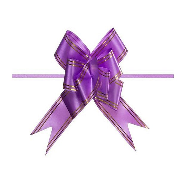 Laço Tradicional Grande Lilás 10un - Hiper Embalagens