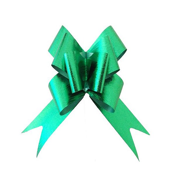 Laço Metal Médio Verde 10un - Hiper Embalagens