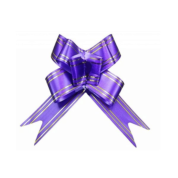 Laço Tradicional Médio Roxo 10un - Hiper Embalagens