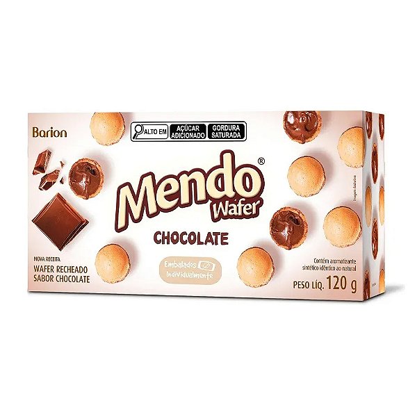Wafer Bolinhas Recheio Chocolate 120g - Barion