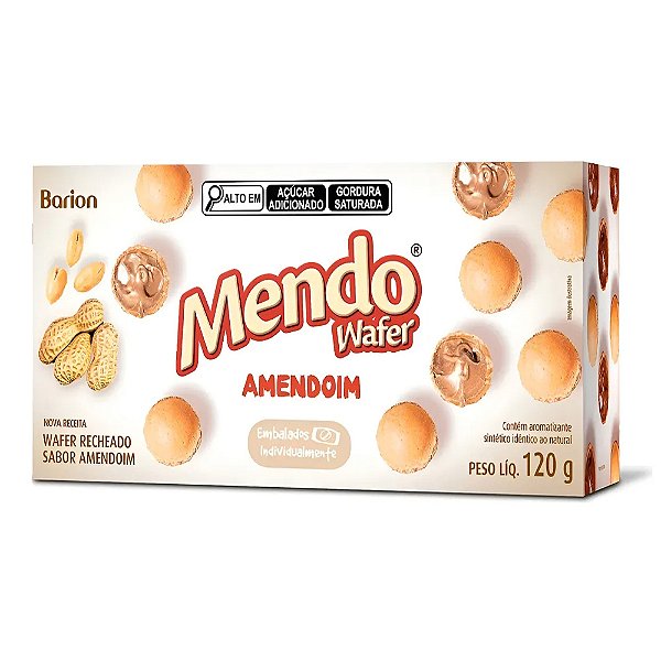 Wafer Bolinhas Recheio Amendoim 120g - Barion