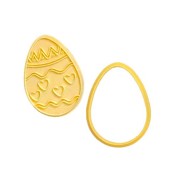 Cortador Com Carimbo Ovinho Decorado 8,5cm - Blue Star