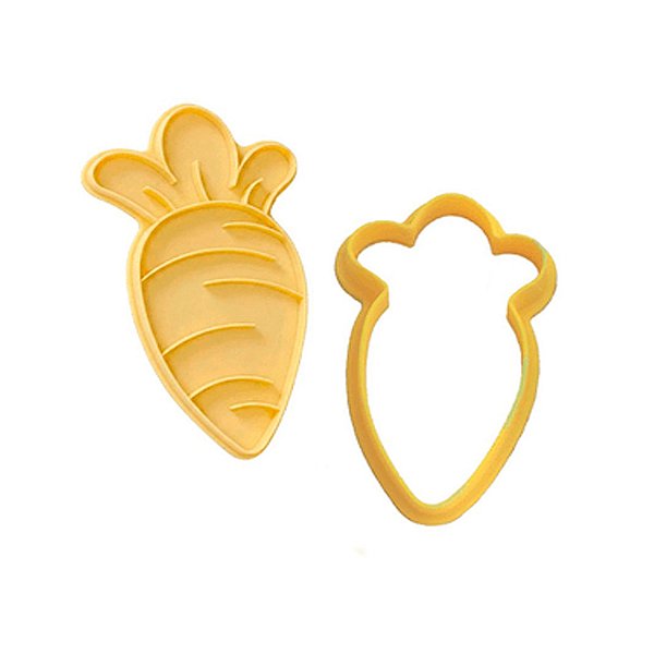 Cortador Com Carimbo Cenoura 9cm - Blue Star