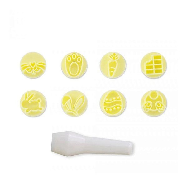 Kit Carimbos Páscoa Amarelo 1,5cm 9 Peças - Blue Star