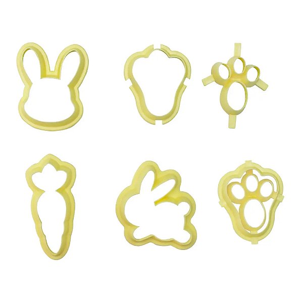 Kit Cortadores Páscoa 5 Peças - Blue Star