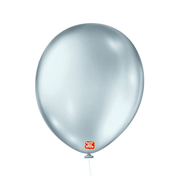 Balão 11 Metálico Azul Soft 25un - São Roque