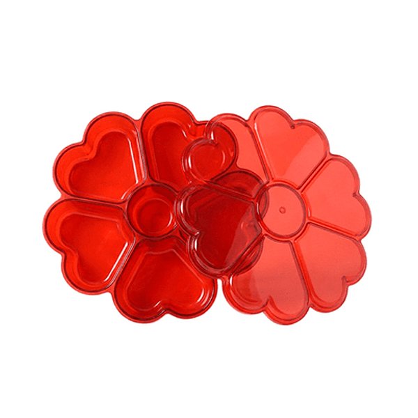 Fondue Box Flor de Corações Vermelho Translúcido - Blue Star