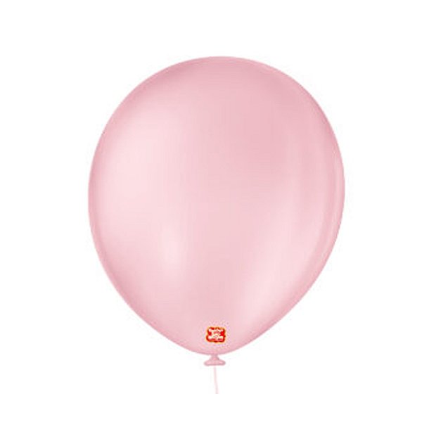 Balão 11 Liso Redondo Rosa Baby 25un - São Roque