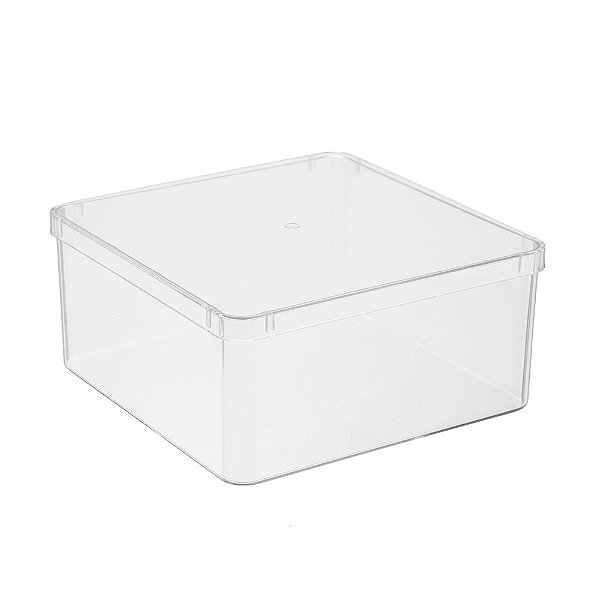 Caixa Acrílico Transparente 15x15cm 1un - Oldaniplast