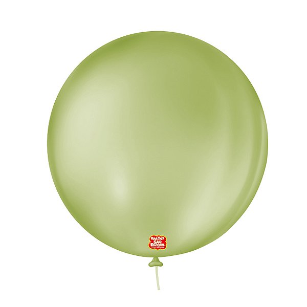 Balão 9 Liso Redondo Verde Eucalipto 50un - São Roque