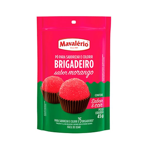 Pó Para Brigadeiro Morango 45g - Mavalério