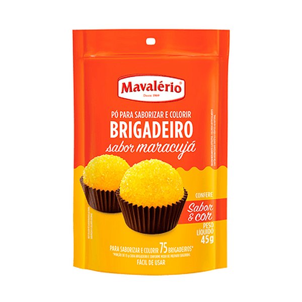 Pó Para Brigadeiro Maracujá 45g - Mavalério