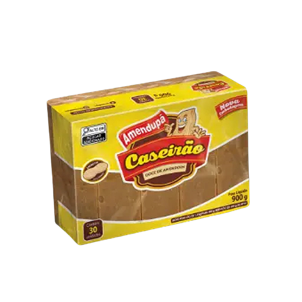 Doce Amendoim Caseirão 900g 30un - Amendupã
