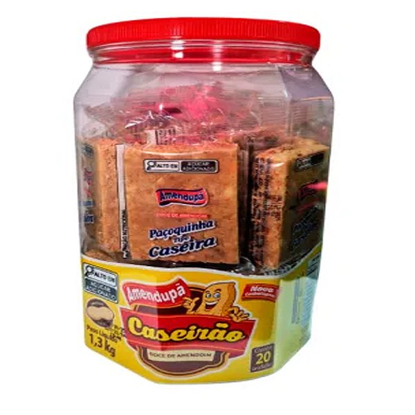 Doce Amendoim Caseirão 1,3kg 20un - Amendupã