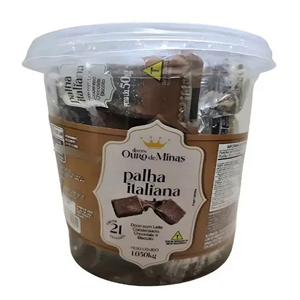 Doce Palha Italiana 1,05kg 21un - Ouro de Minas