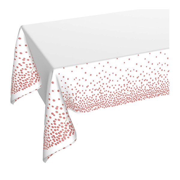 Toalha de Mesa Confetes Rose Gold 137x274cm - Silver