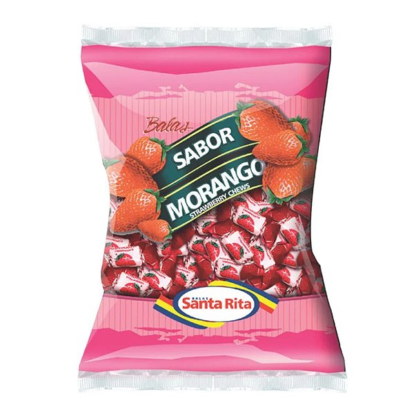 Bala Morango 600g - Santa Rita