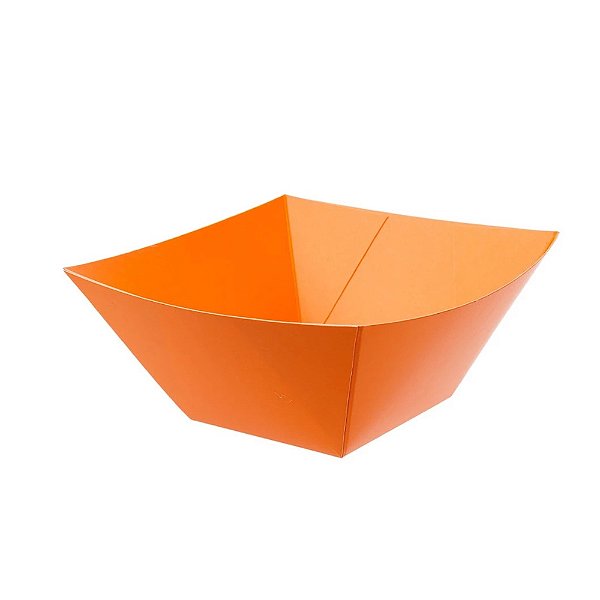 Bandeja Papel Dobrável 15Cm Laranja 3un - Silver