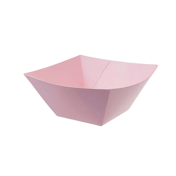 Bandeja Papel Dobrável 15Cm Rosa Bebê 3un - Silver