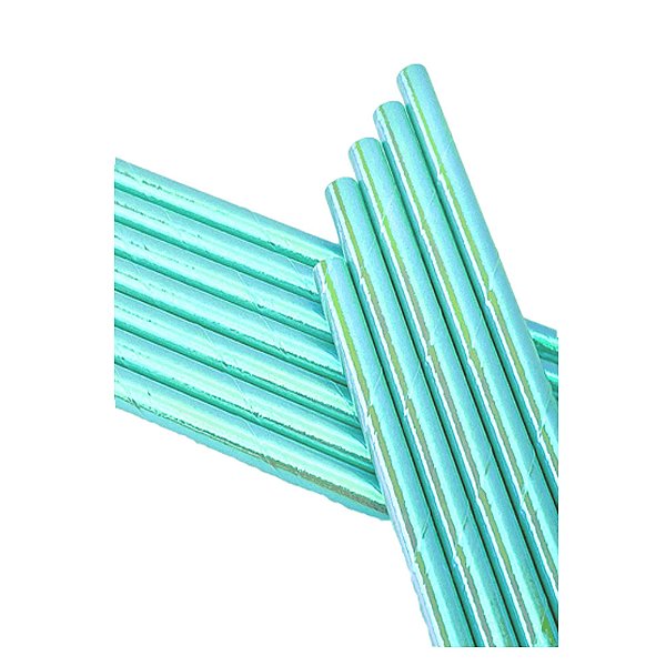 Canudo Papel Furta Cor Azul 12un - Silver