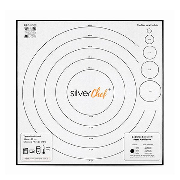 Tapete Fibra De Vidro/Silicone 33x33Cm - Silver