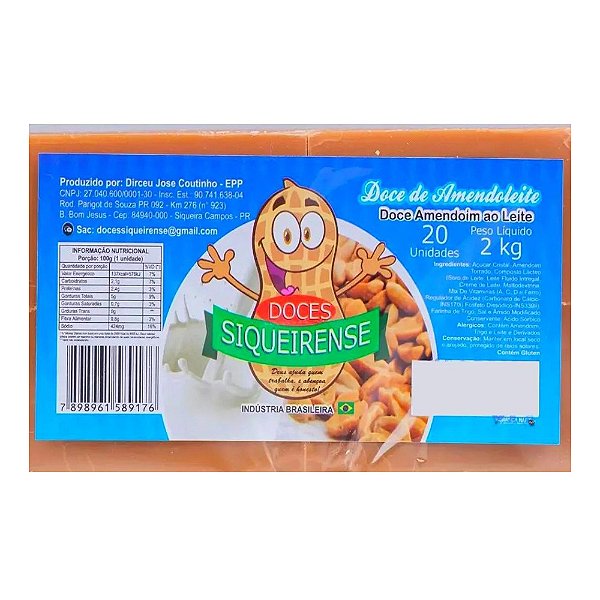 Amendoleite 20Un 2 Kg - Siqueirense