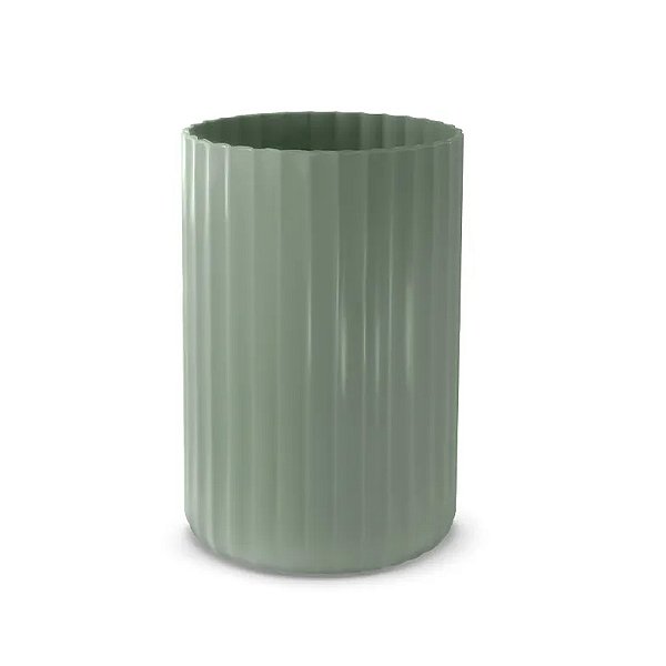 Vaso Decorativo Canelado Verde Eucalipto - Tasil