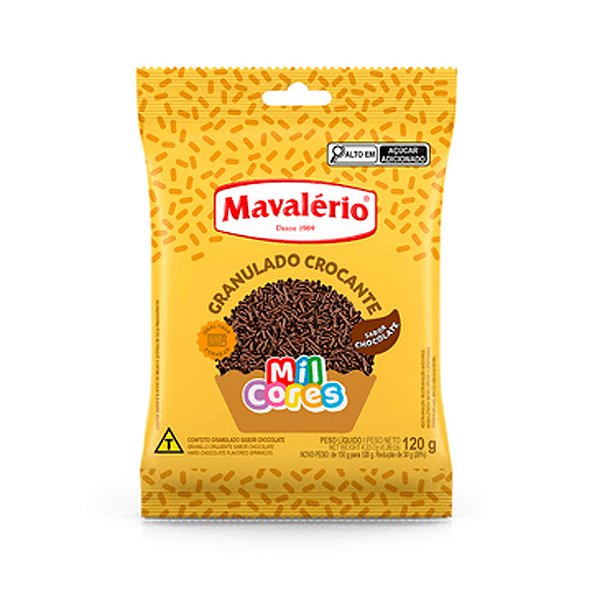 Granulado Crocante Mil Cores Chocolate 120g - Mavalério