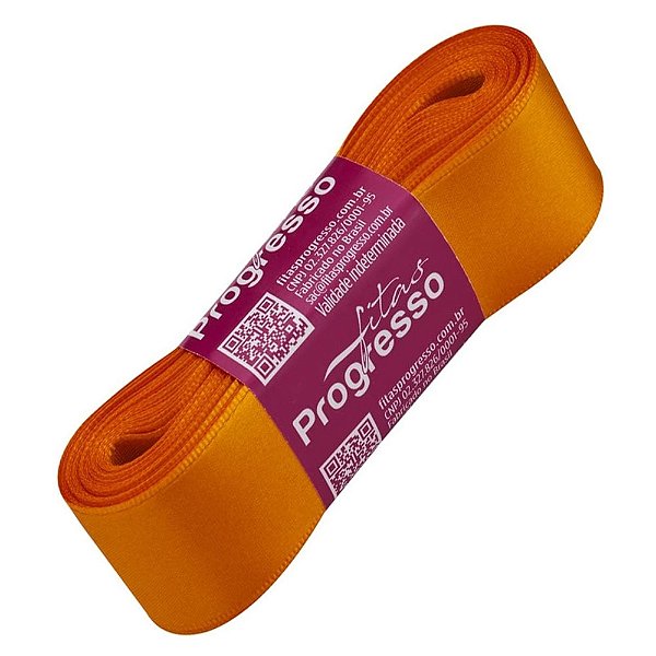 Fita Cetim Laranja n7 10mt - Progresso