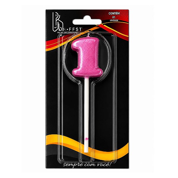 Vela Citrus Metali Pink Número 1 - Alchester