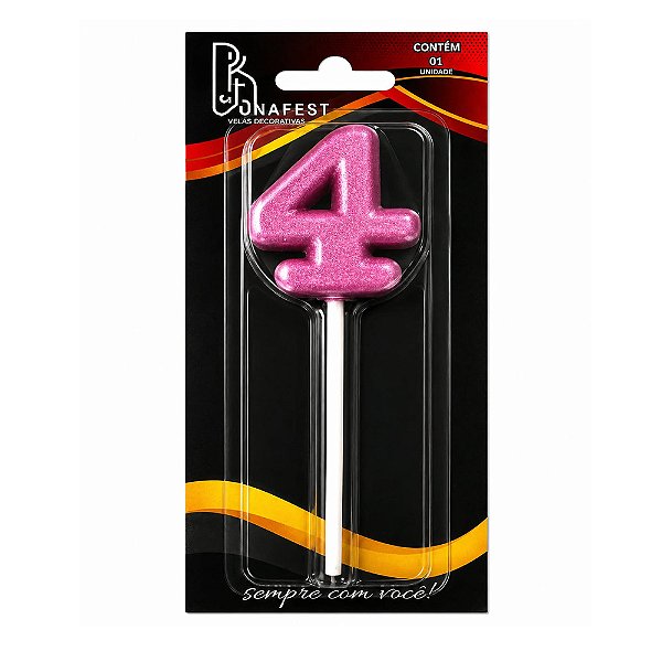 Vela Citrus Metali Pink Número 4 - Alchester
