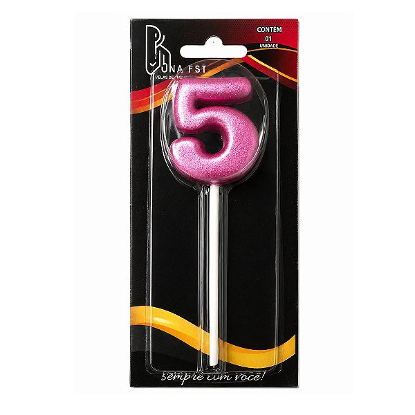 Vela Citrus Metali Pink Número 5 - Alchester
