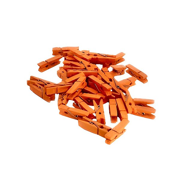 Mini Pregador Laranja 2,5cm 50un - Art Lille