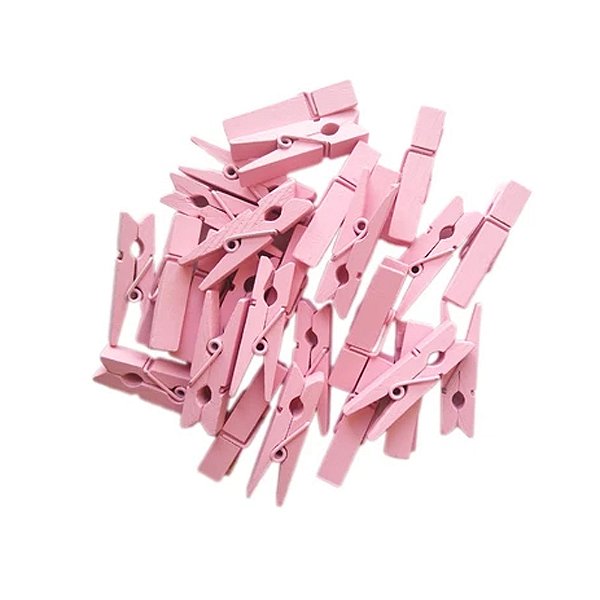 Mini Pregador Rosa 3,5cm 50un - Art Lille