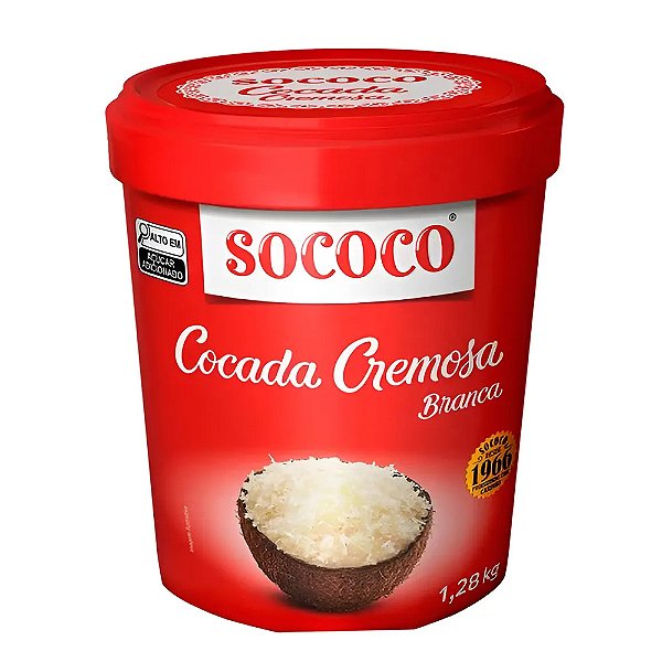 Cocada Cremosa Branca 1,28kg - Sococo