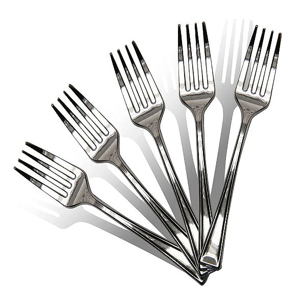 Garfo Sobremesa Premium 10un - Silver
